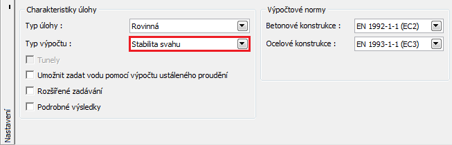 Řešení: K výpočtu této úlohy použijeme program GEO 5 MKP.