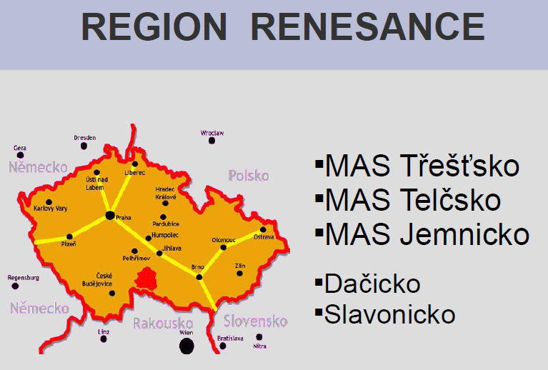 Projekt zahrnoval vybudování a propagaci devíti venkovských expozic v obcích Kostelní Myslová, Radkov, Hodice, Mrákotín, Dolní Cerekev, Stonařov, Třešť, Dešná a Vratěnín.