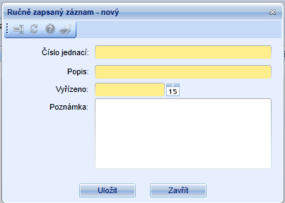 Tisková sestava Obsah archivní krabice obsahuje tyto údaje: Hlavička nadpisu: Obsah archivní krabice, pořadové číslo a popis archivní krabice Pořadové číslo dokumentu/ spisu Datum vytvoření