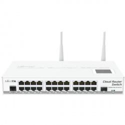 MIKROTIK Cloud Router Switch CRS125, 24x Gbit LAN, Gbit SFP port, Wi-Fi, dotykové LCD, vč. L6 24 plně gigabitových portů Přehledný LCD displej.