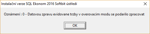 Magazín informačního systému 207 3. Zadat k jednotlivým pokladním zařízením číslo provozovny.