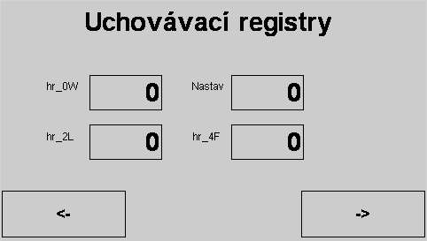 Na obrazovce Screen3 se tedy nastavuje hodnota proměnné Ram.Nastav. Obr. 13 Obrazovka Screen3 Legenda Číslo Význam 1 Hodnota proměnné Ram.