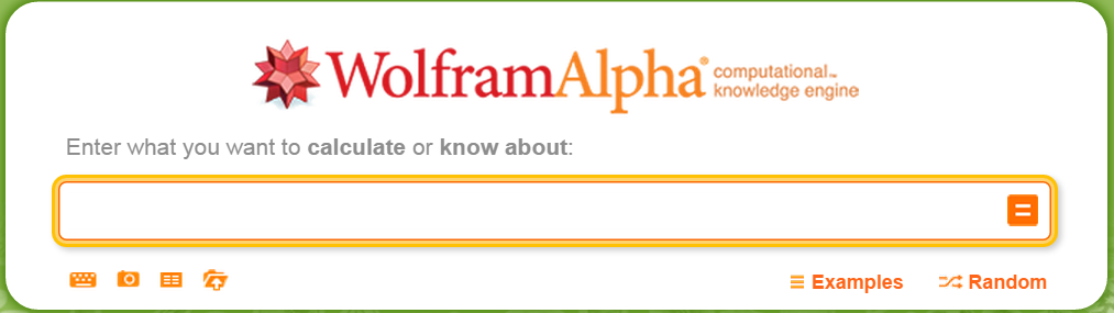 WolframAlpha WolframAlpha je projekt, který se poměrně rychle vyvíjí a zdokonaluje. Jedná se o online aplikaci, která je v základní verzi bezplatná.