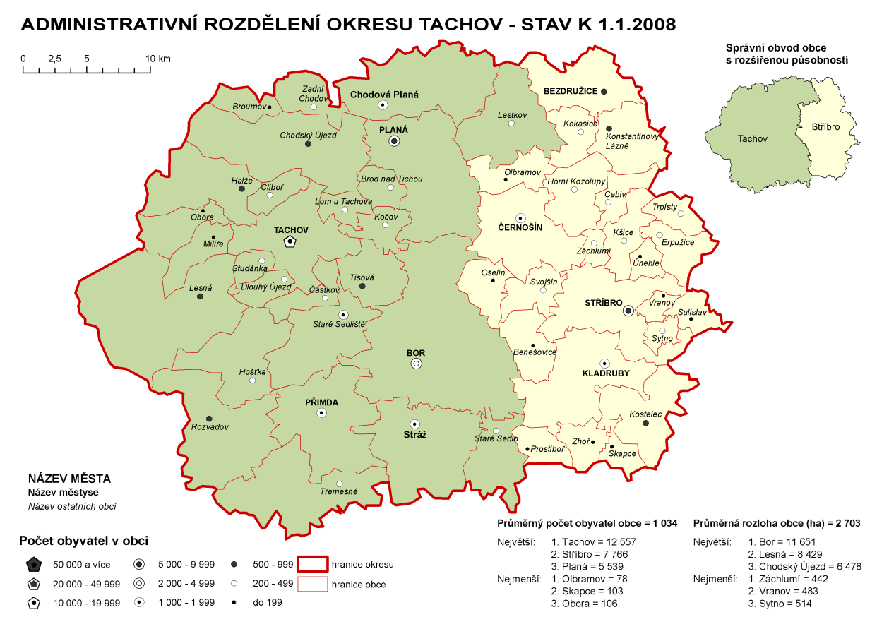 6.7 Charakteristika osídlení v okrese Obr. č. 10 Administrativní rozdělení okresu k 1. 1. 2008 Zdroj: Převzato z ČSÚ 6.7.1 Historie osídlení okresu Pravěké osídlení je na sku doložené z doby bronzové, kdy v hraniční oblasti působila mohylová a milavčská kultura.