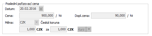 Po dokončení průvodce rozpočtením se celková částka na dopravu rozpočetla do jednotlivých řádků příjemky v poměru množství: V záložce Vedlejších pořizovacích nákladů se zobrazují aktuálně k editaci