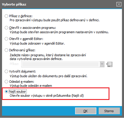 Postup uložení vytvořeného DPH přiznání ve formátu pro elektronické podání do adresáře pro další zpracování.