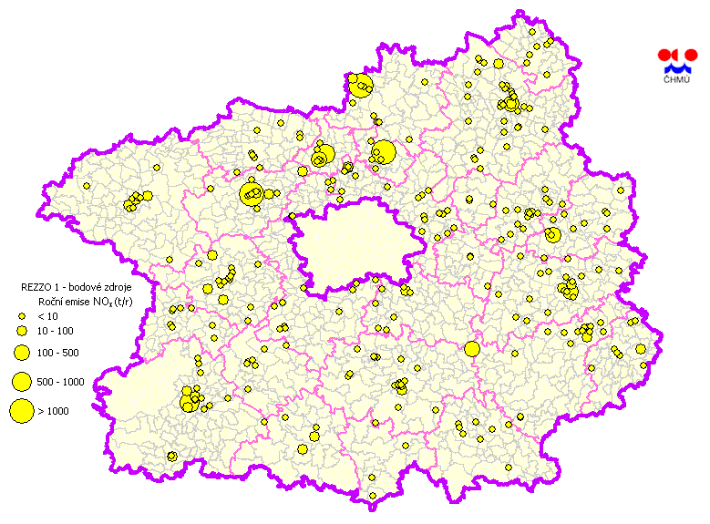 B. OBRAZ EMISNÍ SITUACE STŘEDOČESKÉHO KRAJE - 2004 B.1 