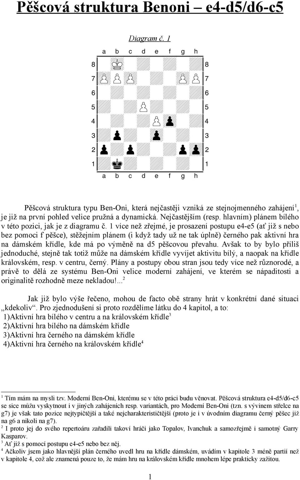 hlavním) plánem bílého v této pozici, jak je z diagramu č.