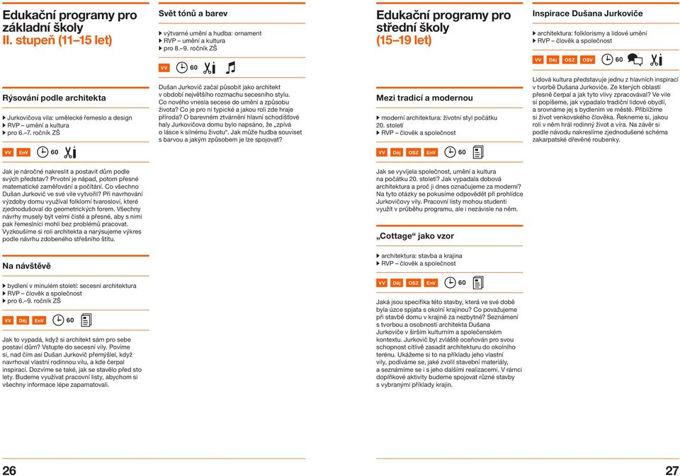 umělecké řemeslo a design W pro 6. 7. ročník ZŠ Dušan Jurkovič začal působit jako architekt v období největšího rozmachu secesního stylu. Co nového vnesla secese do umění a způsobu života?