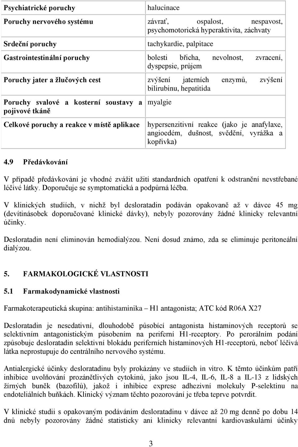 myalgie Celkové poruchy a reakce v místě aplikace hypersenzitivní reakce (jako je anafylaxe, angioedém, dušnost, svědění, vyrážka a kopřivka) 4.