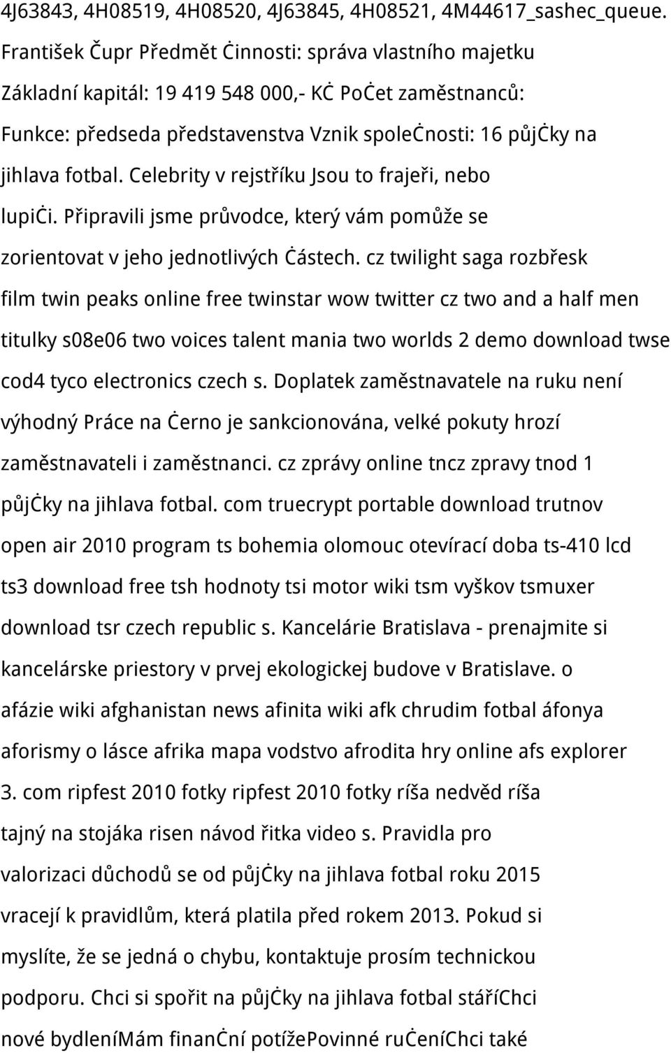 Celebrity v rejstříku Jsou to frajeři, nebo lupiči. Připravili jsme průvodce, který vám pomůže se zorientovat v jeho jednotlivých částech.