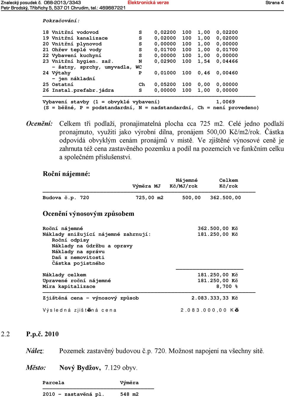 Ohřev teplé vody S 0,01700 100 1,00 0,01700 22 Vybavení kuchyní S 0,00000 100 1,00 0,00000 23 Vnitřní hygien. zař.