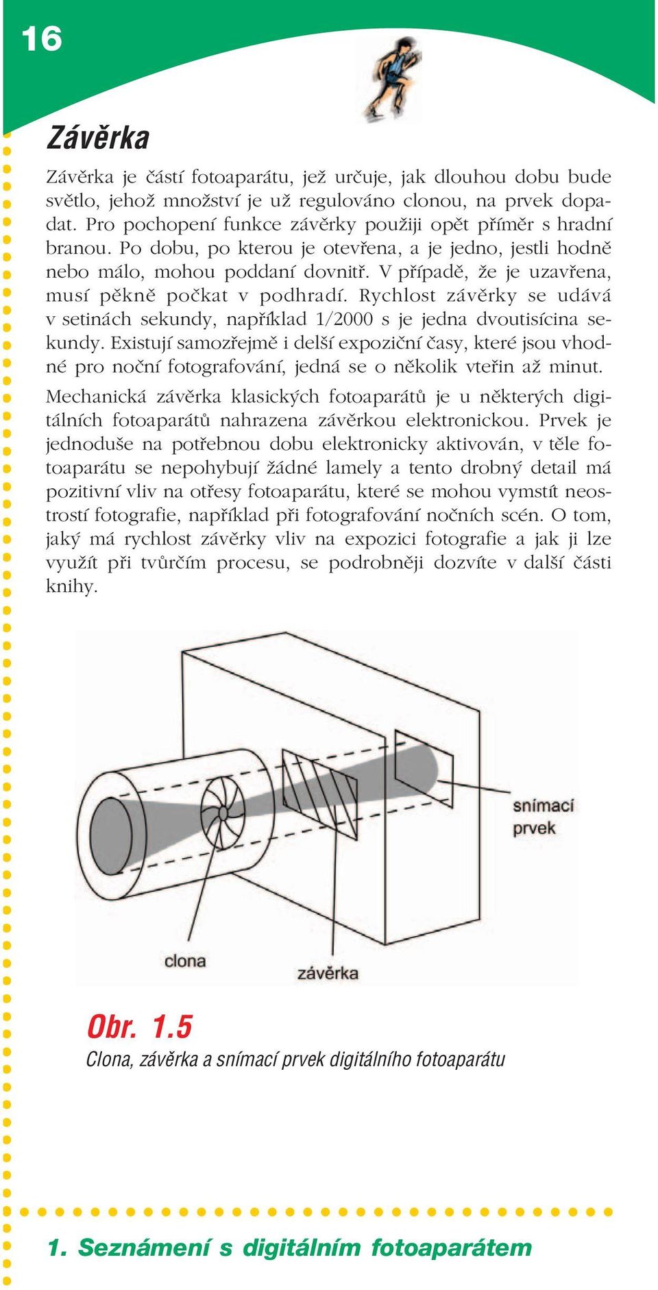 V případě, že je uzavřena, musí pěkně počkat v podhradí. Rychlost závěrky se udává v setinách sekundy, například 1/2000 s je jedna dvoutisícina se kundy.