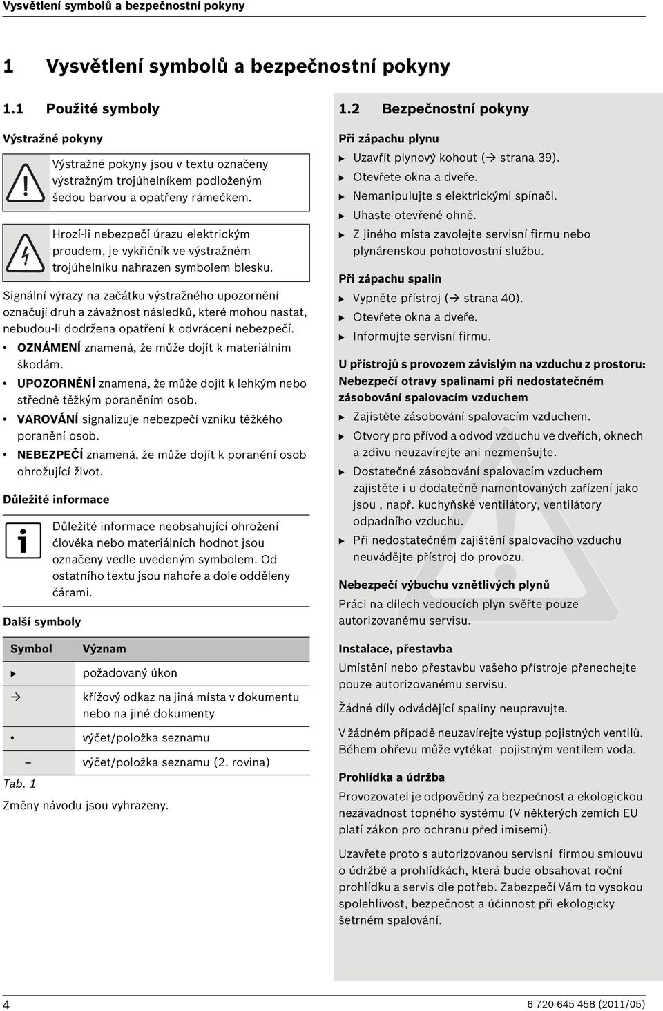 OZNÁMENÍ znamená, že může dojít k materiálním škodám. UPOZORNĚNÍ znamená, že může dojít k lehkým nebo středně těžkým poraněním osob. VAROVÁNÍ signalizuje nebezpečí vzniku těžkého poranění osob.