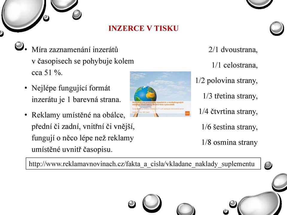 Reklamy umístěné na obálce, přední či zadní, vnitřní či vnější, fungují o něco lépe než reklamy umístěné uvnitř