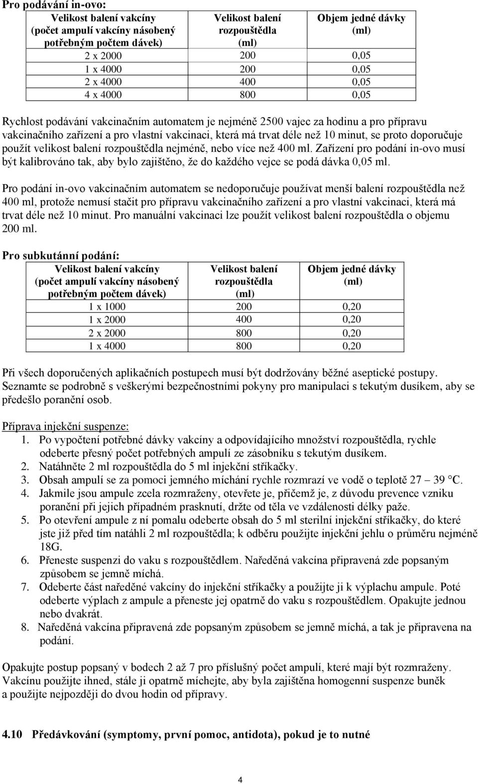 se proto doporučuje použít velikost balení rozpouštědla nejméně, nebo více než 400 ml.