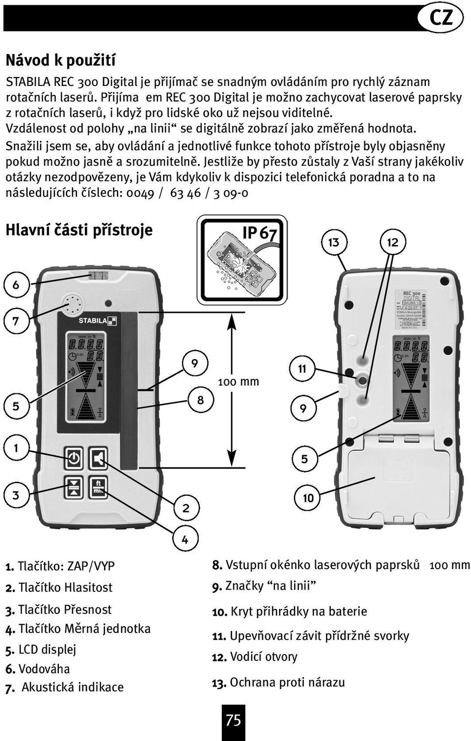 Sna{ili jsem se, aby ovládání a jednotlivé funkce tohoto pøístroje byly objasnœny pokud mo{no jasnœ a srozumitelnœ.