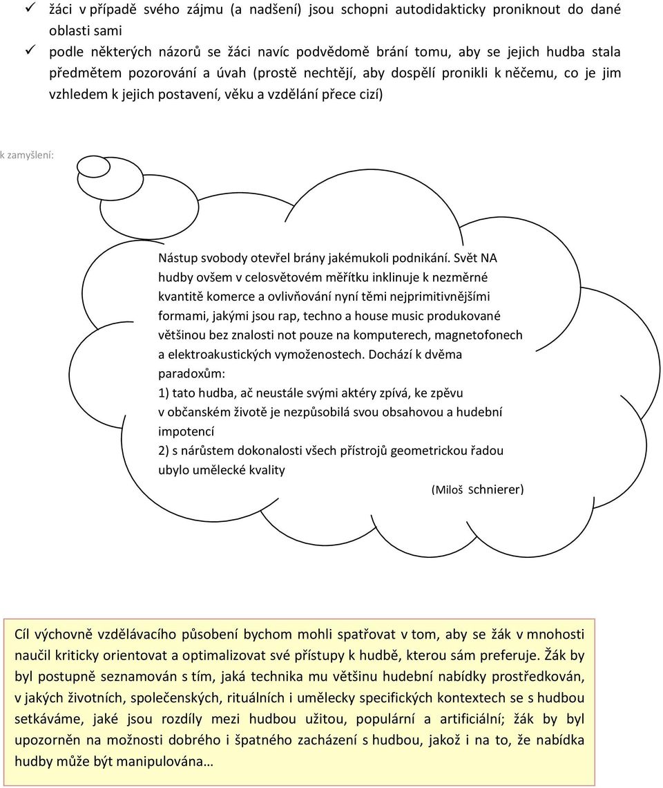 Svět NA hudby ovšem v celosvětovém měřítku inklinuje k nezměrné kvantitě komerce a ovlivňování nyní těmi nejprimitivnějšími formami, jakými jsou rap, techno a house music produkované většinou bez