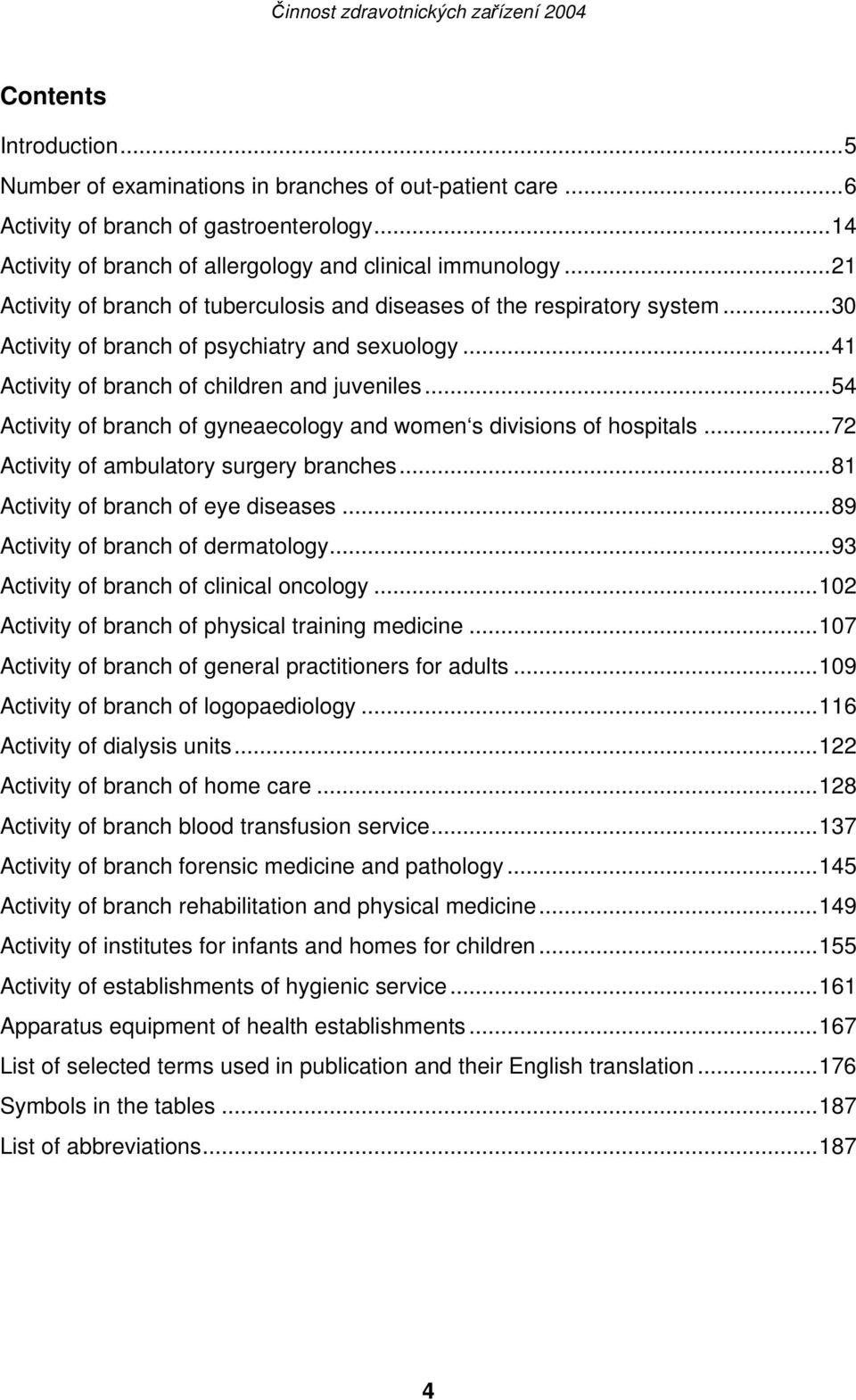 ..54 Activity of branch of gyneaecology and women s divisions of hospitals...72 Activity of ambulatory surgery branches...81 Activity of branch of eye diseases...89 Activity of branch of dermatology.