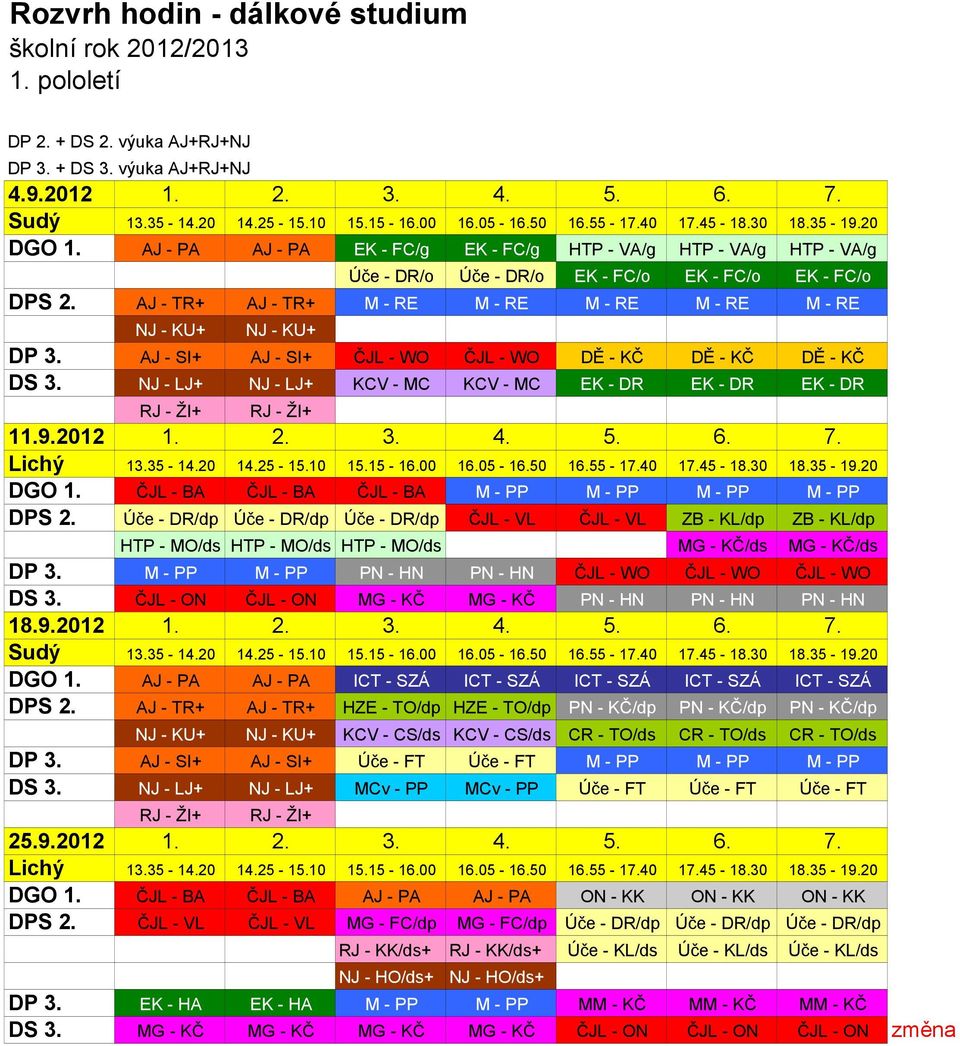 ČJL - BA ČJL - BA ČJL - BA M - PP M - PP M - PP M - PP DPS 2. Úče - DR/dp Úče - DR/dp Úče - DR/dp ČJL - VL ČJL - VL ZB - KL/dp ZB - KL/dp HTP - MO/ds HTP - MO/ds HTP - MO/ds DP 3.