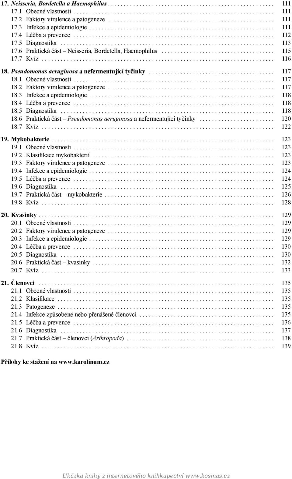 epidemiologie 118 184 Léčba a prevence 118 185 Diagnostika 118 186 Praktická část Pseudomonas aeruginosa a nefermentující tyčinky 120 187 Kvíz 122 19 Mykobakterie 123 191 Obecné vlastnosti 123 192