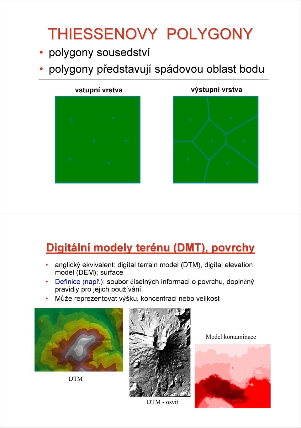 elevation model (DEM); surface Definice (např.