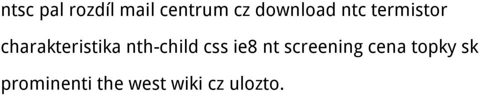charakteristika nth-child css ie8 nt