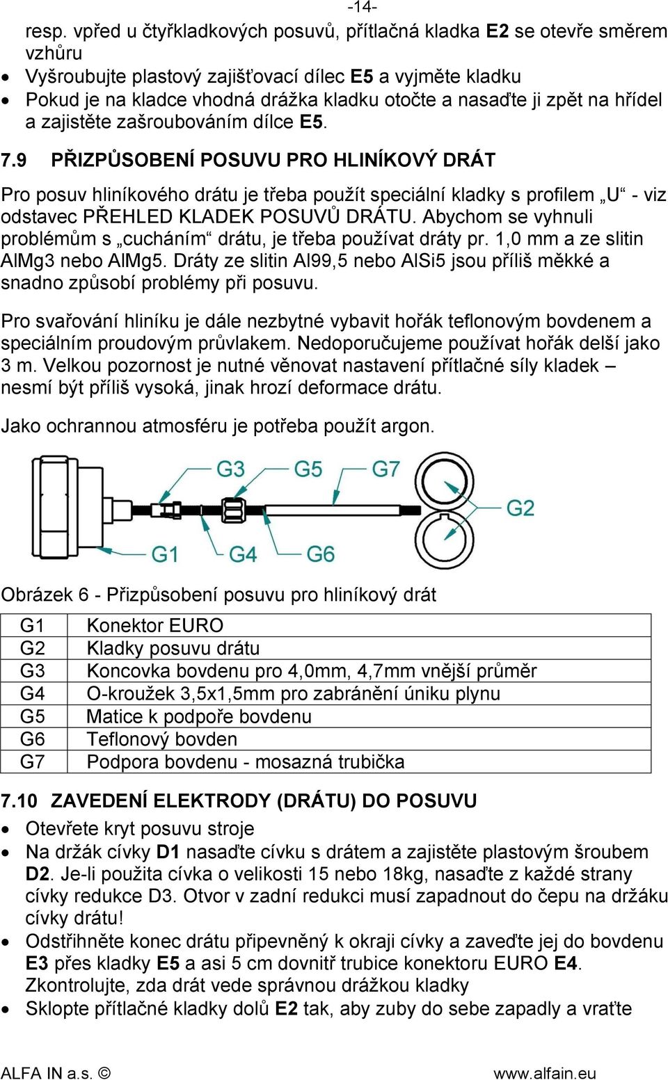 na hřídel a zajistěte zašroubováním dílce E5. 7.