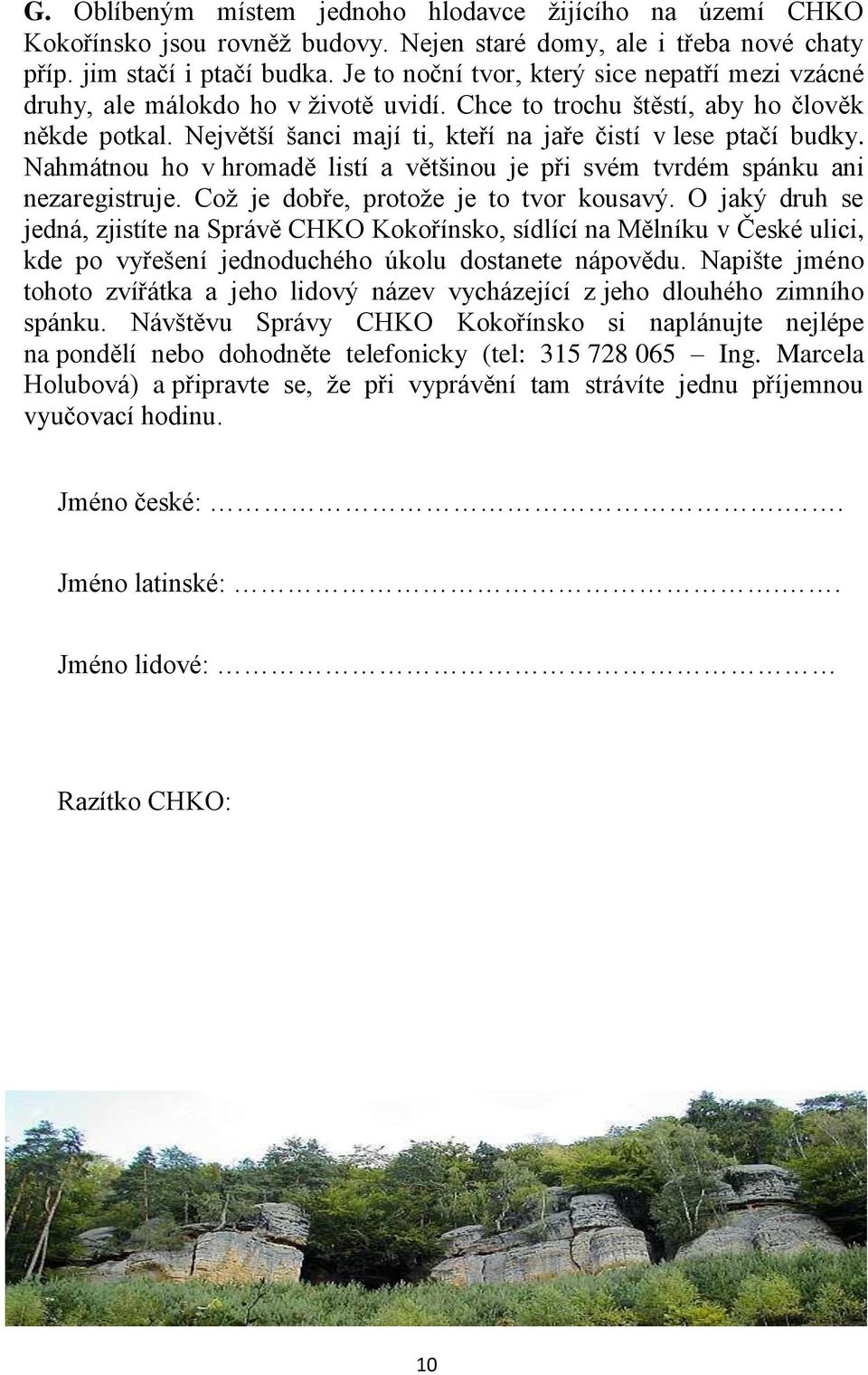 Největší šanci mají ti, kteří na jaře čistí v lese ptačí budky. Nahmátnou ho v hromadě listí a většinou je při svém tvrdém spánku ani nezaregistruje. Což je dobře, protože je to tvor kousavý.