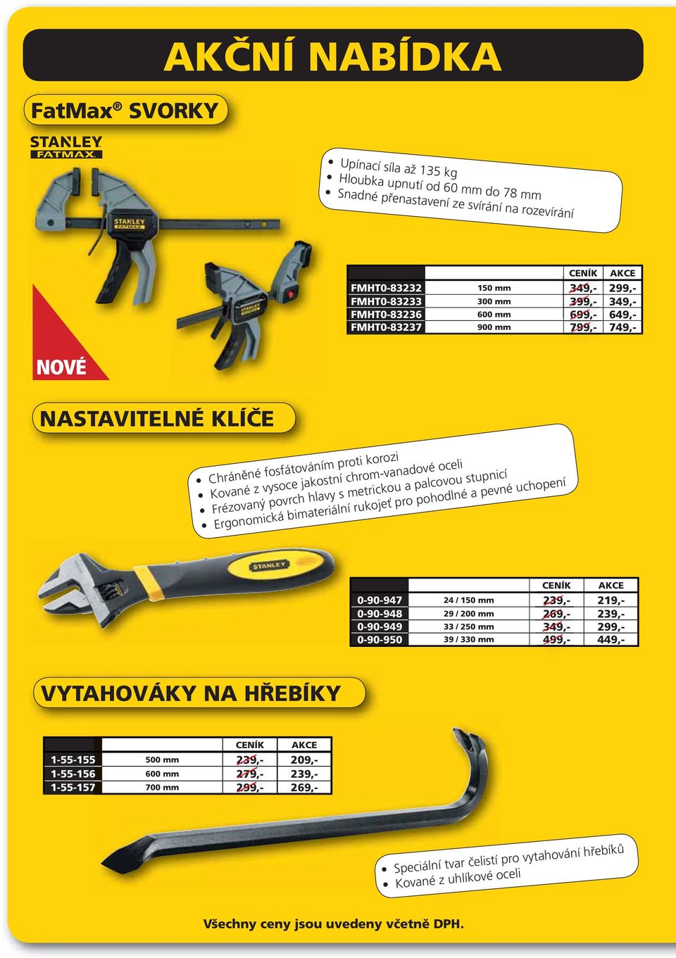 metrickou a palcovou stupnicí Ergonomická bimateriální rukojeť pro pohodlné a pevné uchopení 0-90-947 24 / 150 mm 239,- 219,- 0-90-948 29 / 200 mm 269,- 239,- 0-90-949 33 / 250 mm 349,- 299,-