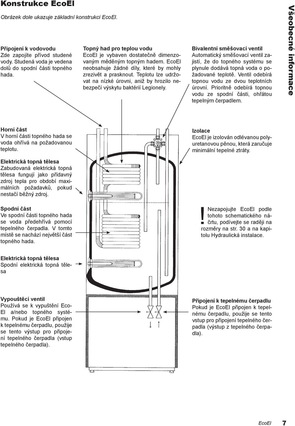 Teplotu lze udržovat na nízké úrovni, aniž by hrozilo nebezpečí výskytu baktérií Legionely.