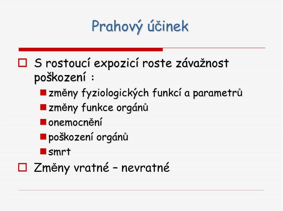 funkcí a parametrů změny funkce orgánů