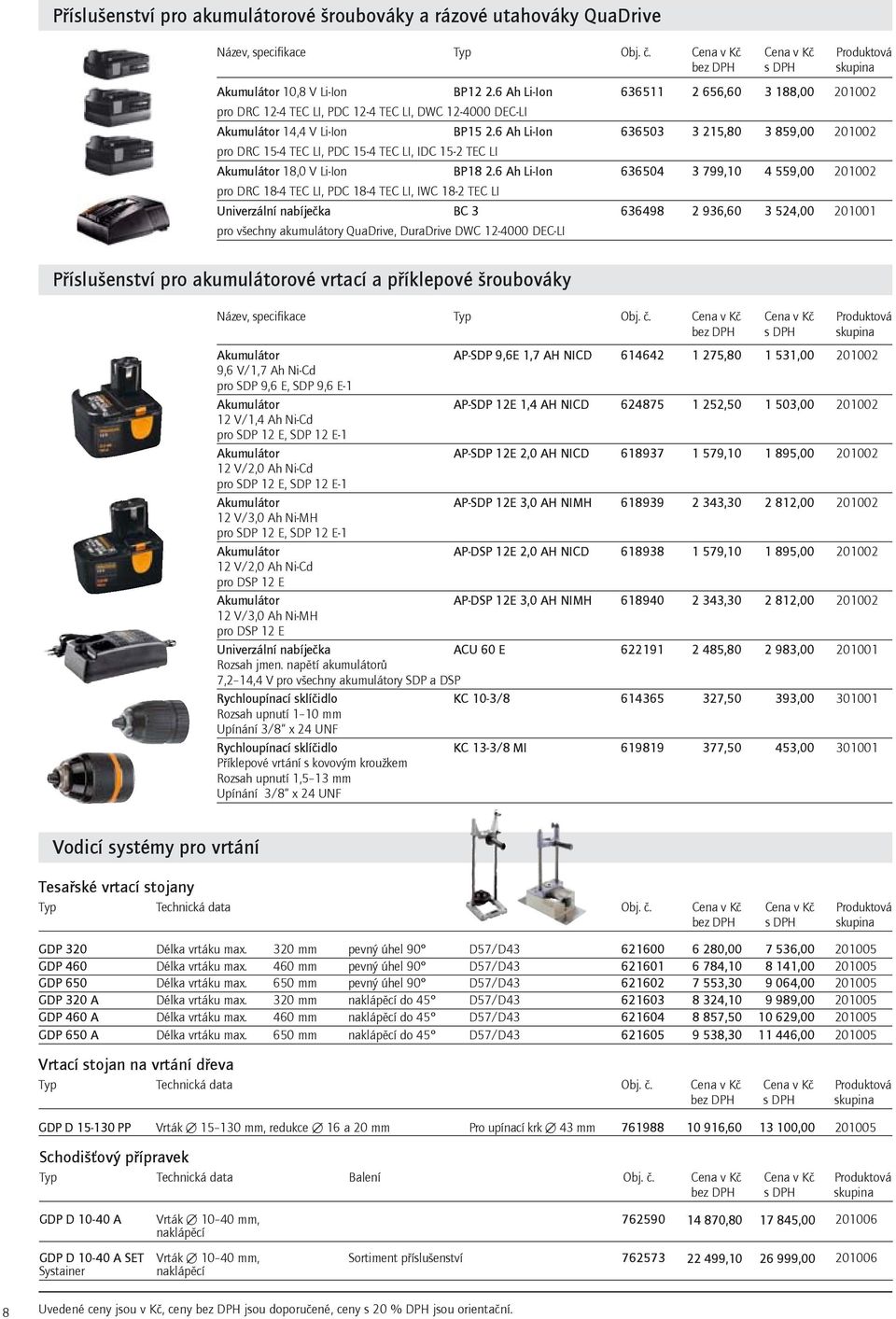 6 Ah LiIon 636503 3 215,80 3 859,00 201002 pro DRC 154 TEC LI, PDC 154 TEC LI, IDC 152 TEC LI Akumulátor 18,0 V LiIon BP18 2.