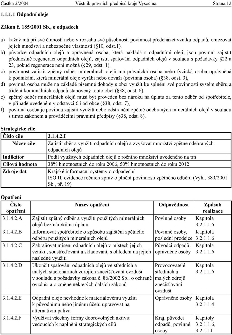 1), b) původce odpadních olejů a oprávněná osoba, která nakládá s odpadními oleji, jsou povinni zajistit přednostně regeneraci odpadních olejů; zajistit spalování odpadních olejů v souladu s