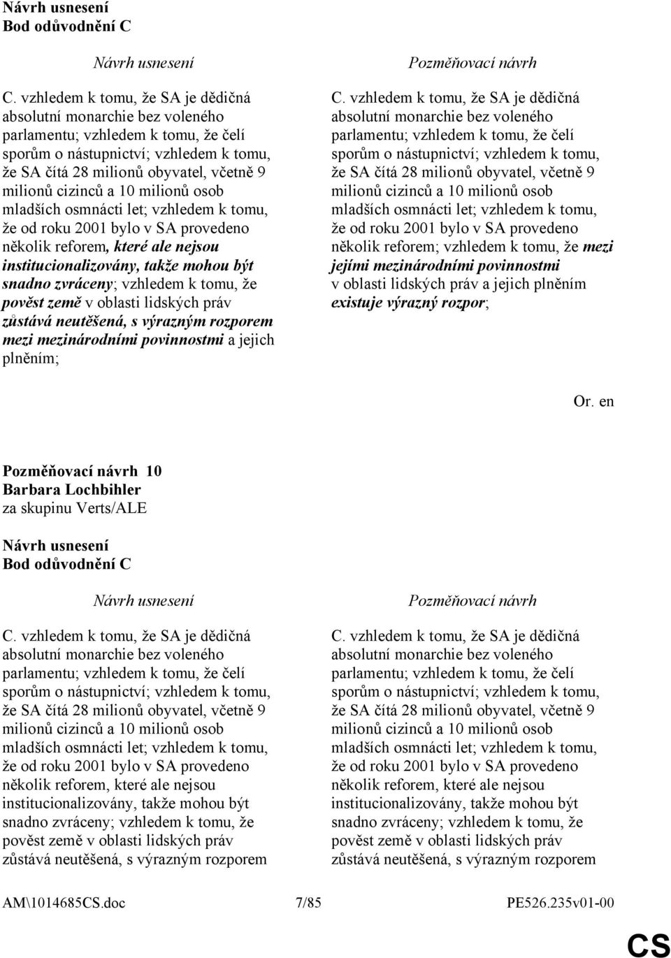 cizinců a 10 milionů osob mladších osmnácti let; vzhledem k tomu, že od roku 2001 bylo v SA provedeno několik reforem, které ale nejsou institucionalizovány, takže mohou být snadno zvráceny; vzhledem