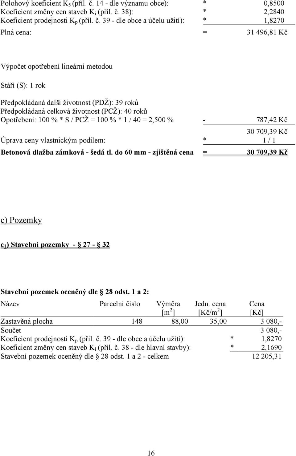 38): * 2,2840 Koeficient prodejnosti K p (příl. č.