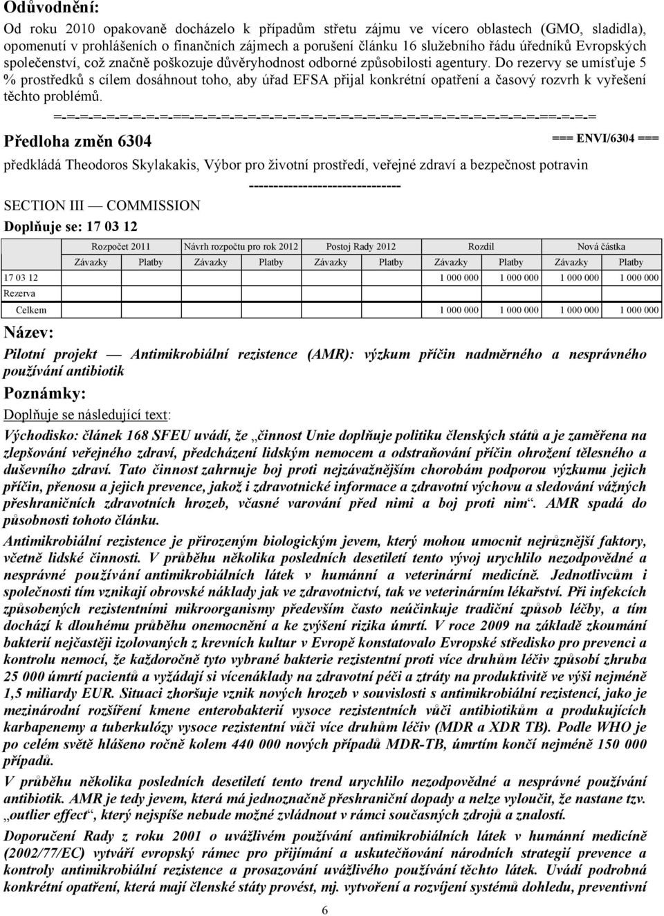 Do rezervy se umísťuje 5 % prostředků s cílem dosáhnout toho, aby úřad EFSA přijal konkrétní opatření a časový rozvrh k vyřešení těchto problémů.