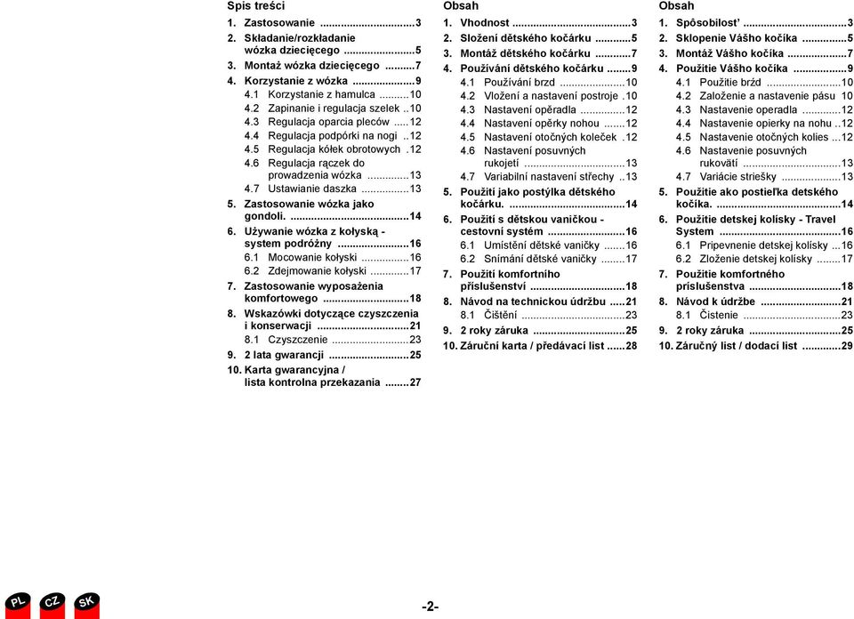 7 Ustawianie daszka...13 5. Zastosowanie wózka jako gondoli....14 6. Używanie wózka z kołyską - system podróżny...16 6.1 Mocowanie kołyski...16 6.2 Zdejmowanie kołyski...17 7.