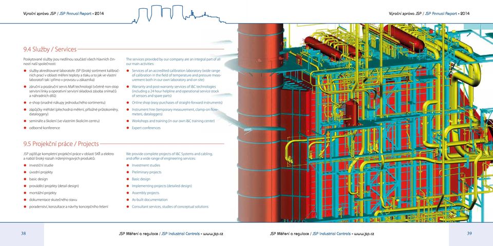 teploty a tlaku a to jak ve vlastní laboratoři tak i přímo v provozu u zákazníka) záruční a pozáruční servis MaR technologií (včetně non-stop servisní linky a operativní servisní skladová zásoba