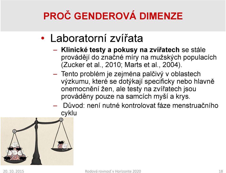 Tento problém je zejména palčivý v oblastech výzkumu, které se dotýkají specificky nebo hlavně onemocnění žen, ale