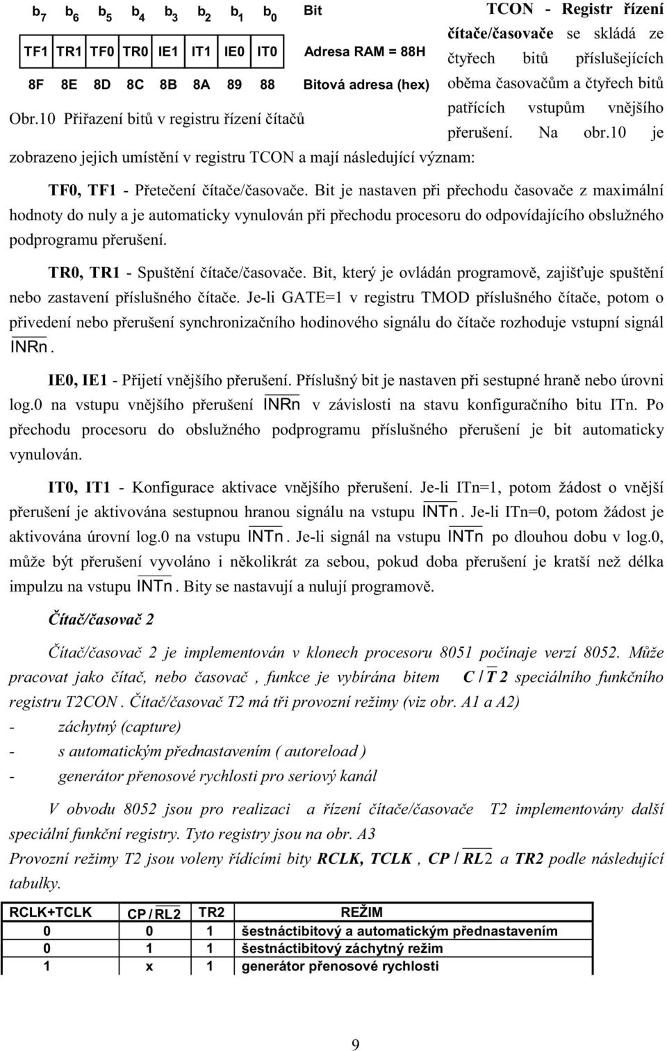 Bit je nastaven při přechodu časovače z maximální hodnoty do nuly a je automaticky vynulován při přechodu procesoru do odpovídajícího obslužného podprogramu přerušení.