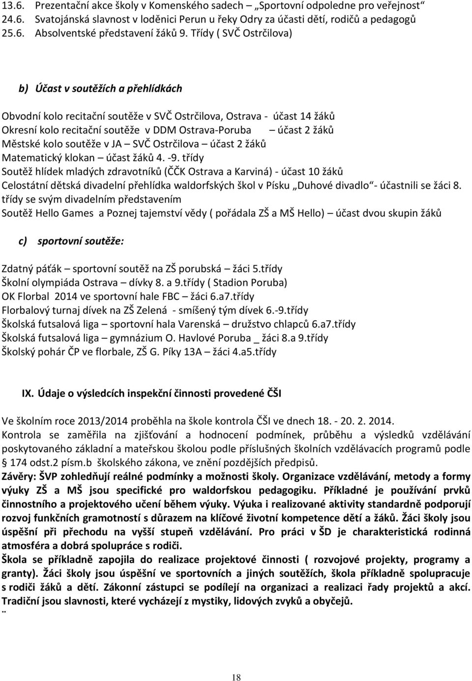 Městské kolo soutěže v JA SVČ Ostrčilova účast 2 žáků Matematický klokan účast žáků 4. -9.