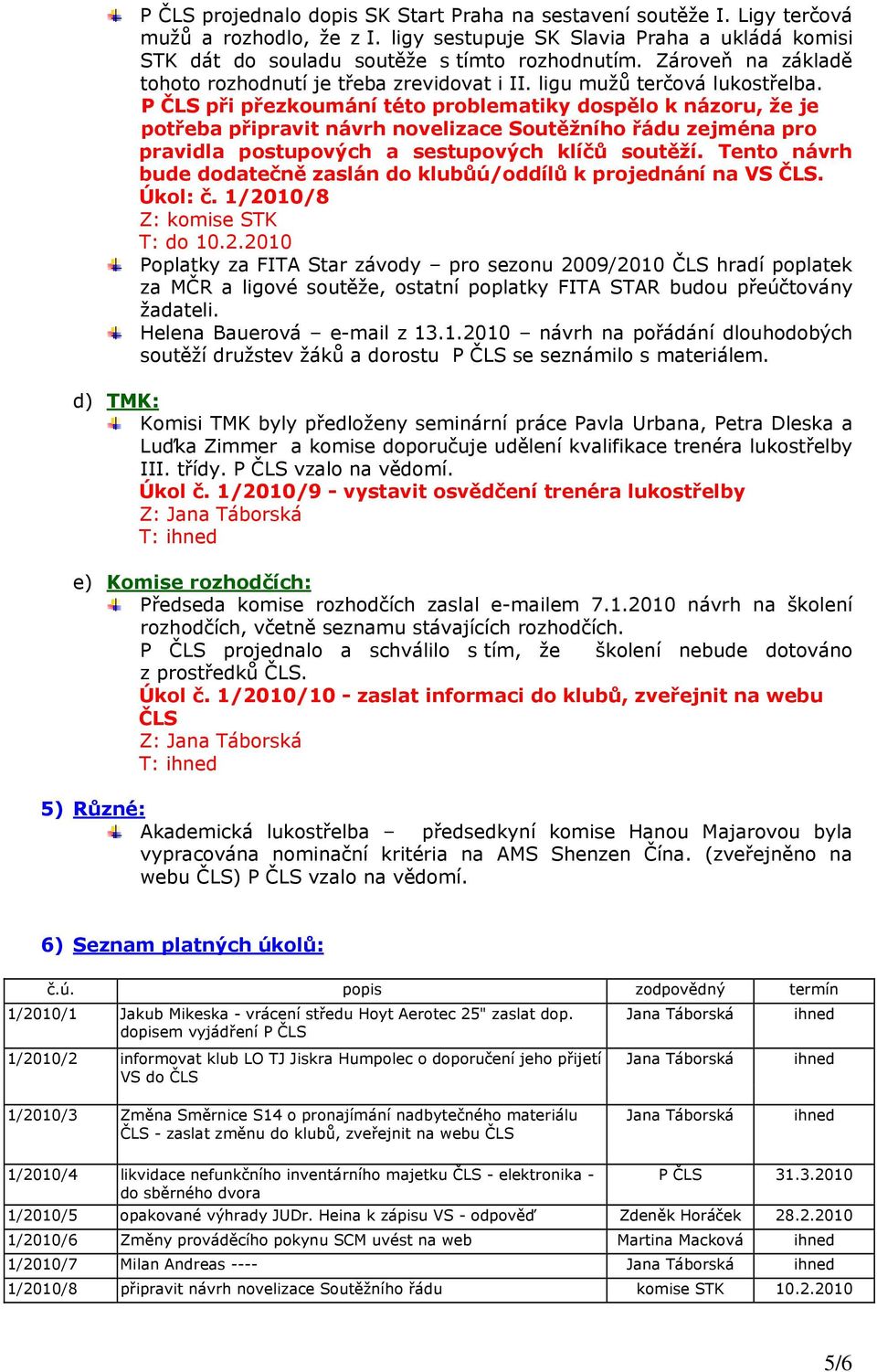 P ČLS při přezkoumání této problematiky dospělo k názoru, že je potřeba připravit návrh novelizace Soutěžního řádu zejména pro pravidla postupových a sestupových klíčů soutěží.