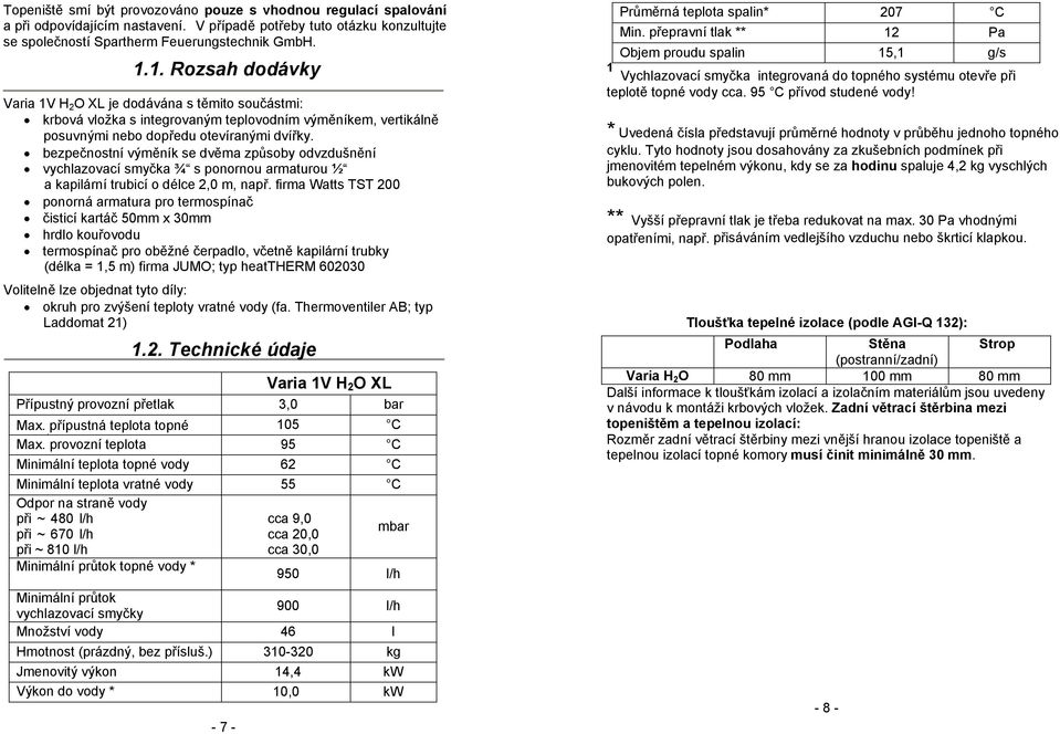 bezpečnostní výměník se dvěma způsoby odvzdušnění vychlazovací smyčka ¾ s ponornou armaturou ½ a kapilární trubicí o délce 2,0 m, např.