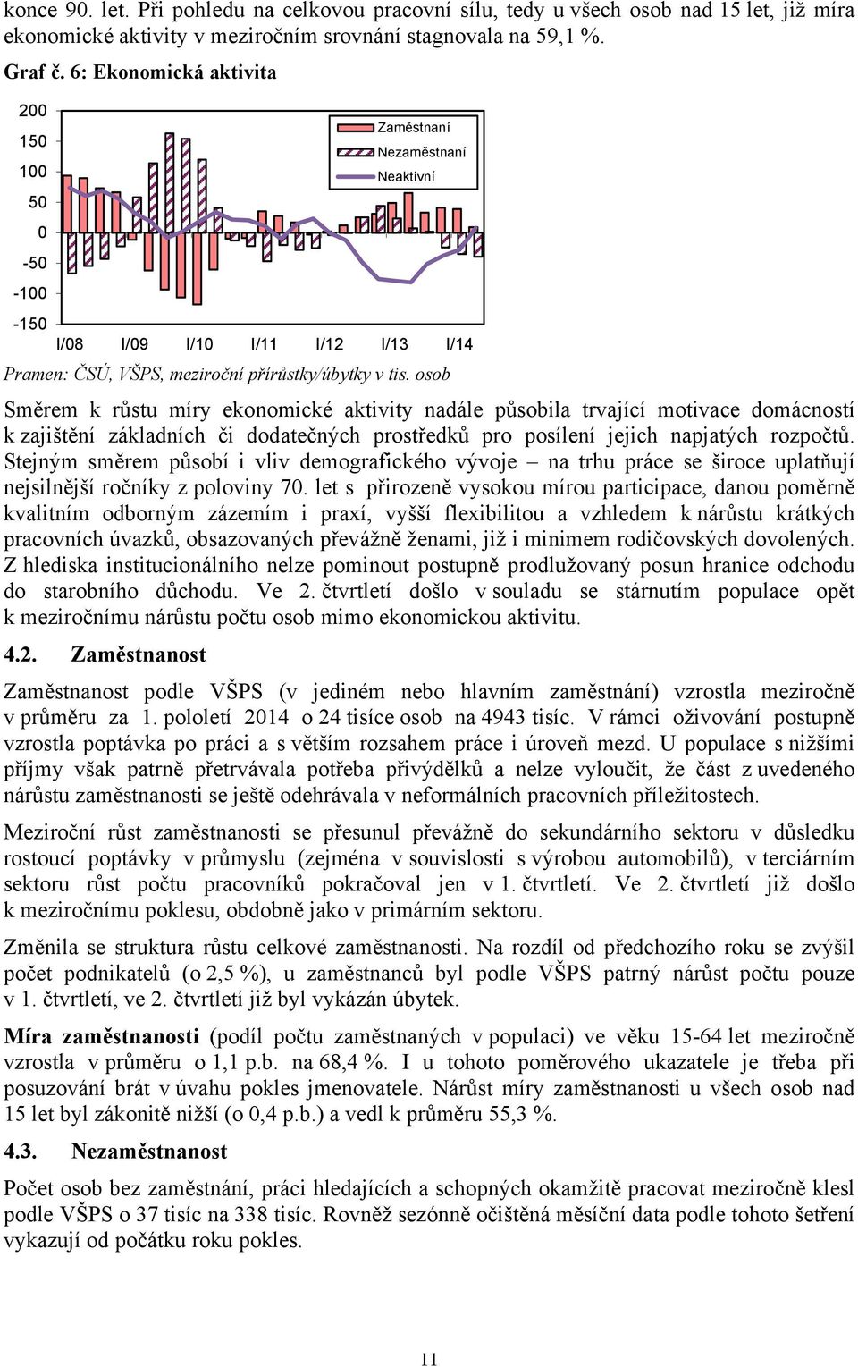 osob Směrem k růstu míry ekonomické aktivity nadále působila trvající motivace domácností k zajištění základních či dodatečných prostředků pro posílení jejich napjatých rozpočtů.