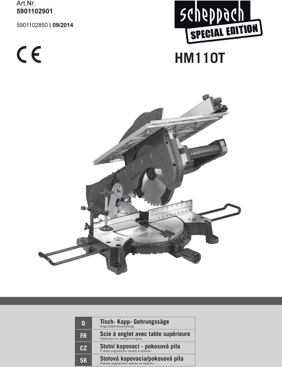 Originalbetriebsanleitung Scie à onglet avec table supérieure Traduction du