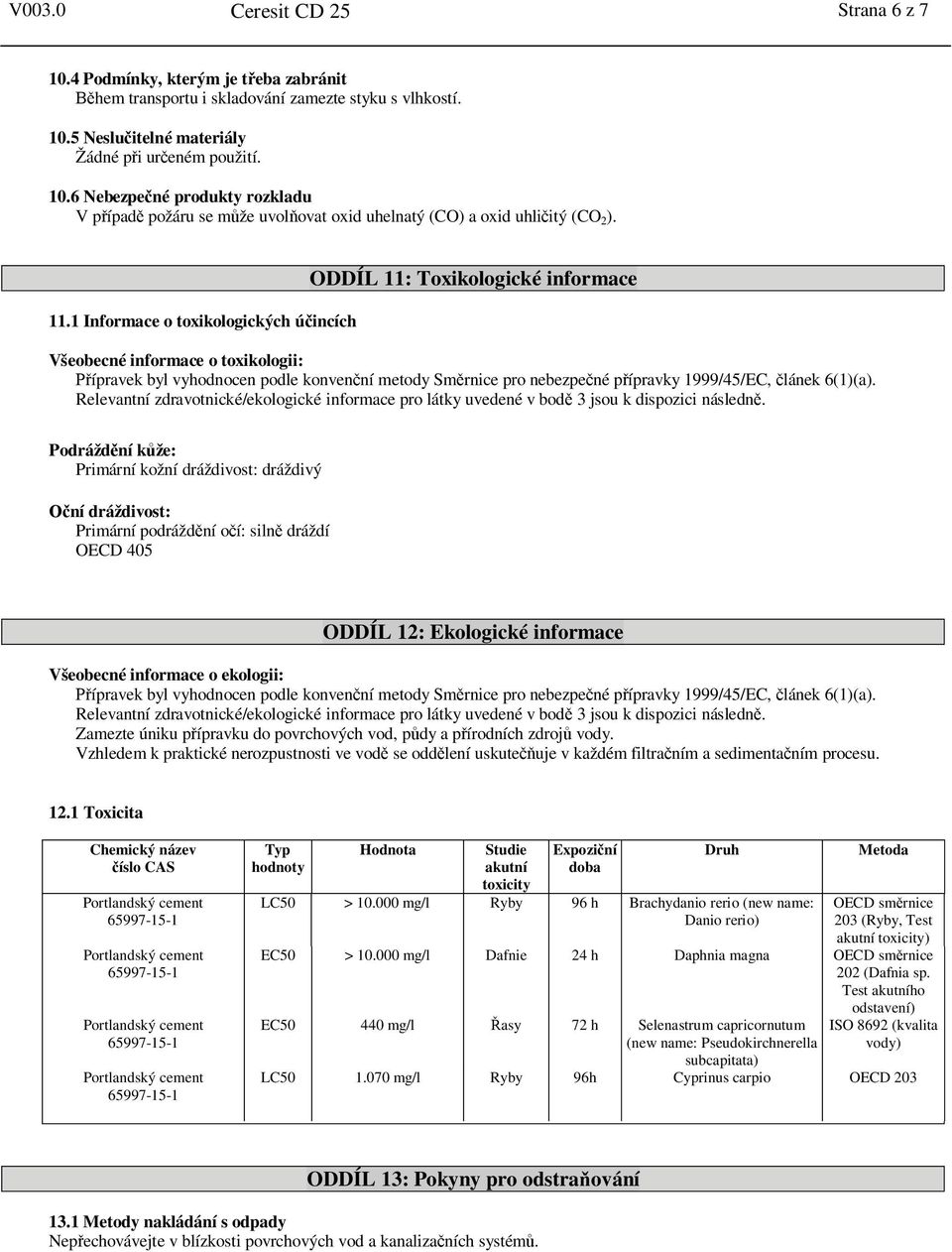 1999/45/EC, lánek 6(1)(a). Relevantní zdravotnické/ekologické informace pro látky uvedené v bod 3 jsou k dispozici následn.