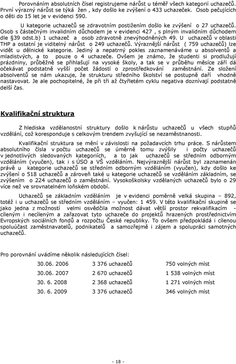 Osob s částečným invalidním důchodem je v evidenci 427, s plným invalidním důchodem dle 39 odst.b) 1 uchazeč a osob zdravotně znevýhodněných 49.