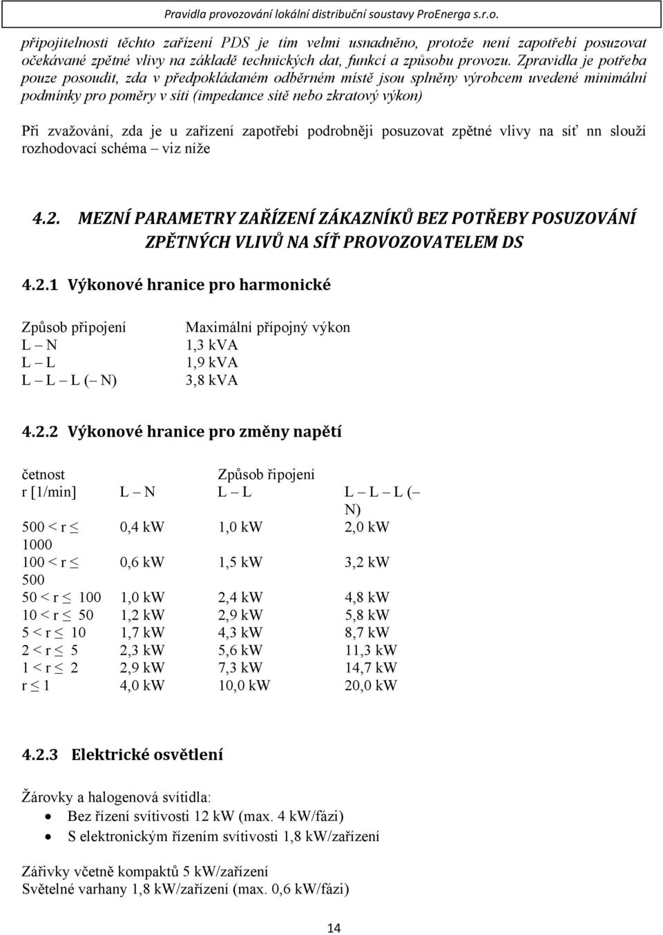 u zařízení zapotřebí podrobněji posuzovat zpětné vlivy na síť nn slouží rozhodovací schéma viz níže 4.2.