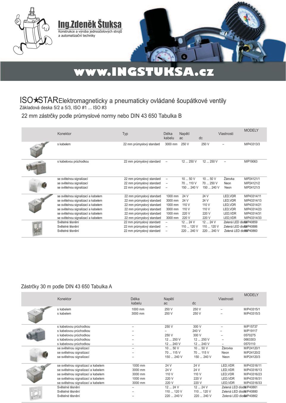 průchodkou 22 mm průmyslový standard 2... 250 V 2... 250 V /P9063 se světelnou signalizací 22 mm průmyslový standard 0... 50 V 0.